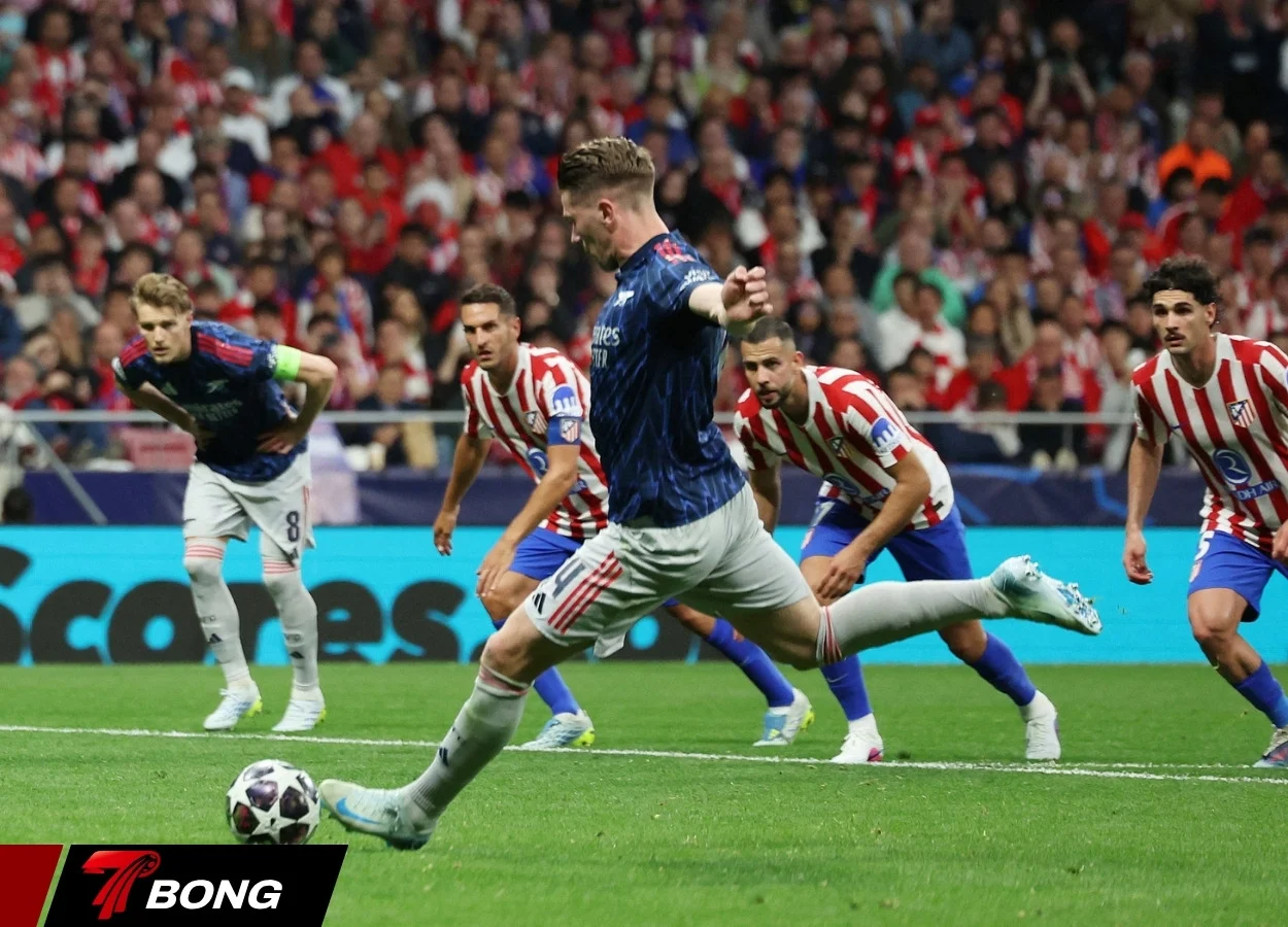 Gyokeres ghi bàn penalty trước Atletico Madrid