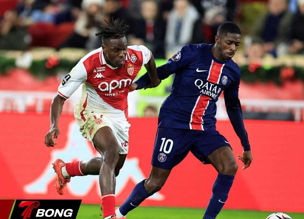 Monaco bất ngờ dẫn trước PSG cuối hiệp một