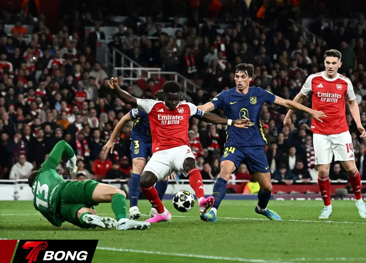 Bukayo Saka ghi bàn thắng duy nhất trong trận lượt về