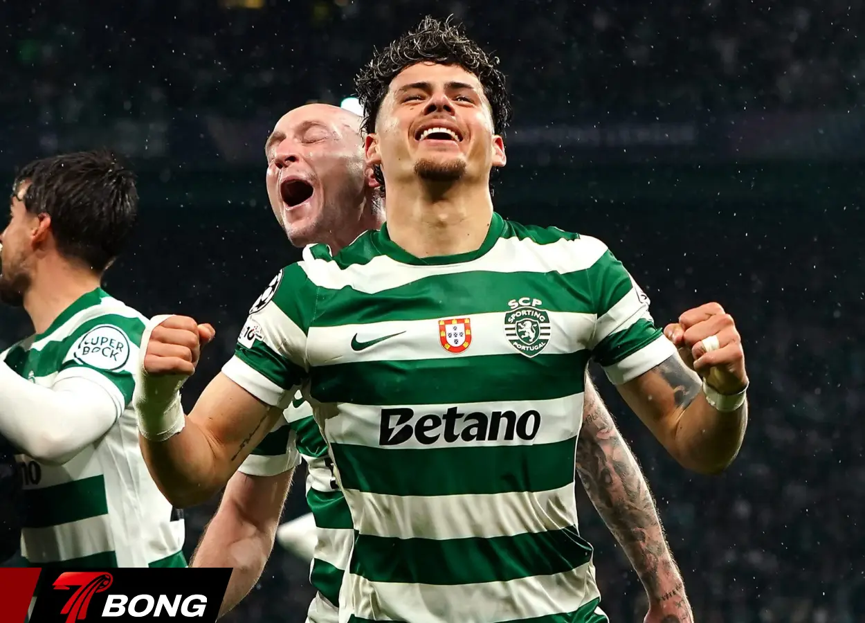 Goncalo Inacio mở tỷ số cho Sporting CP trong hiệp 1