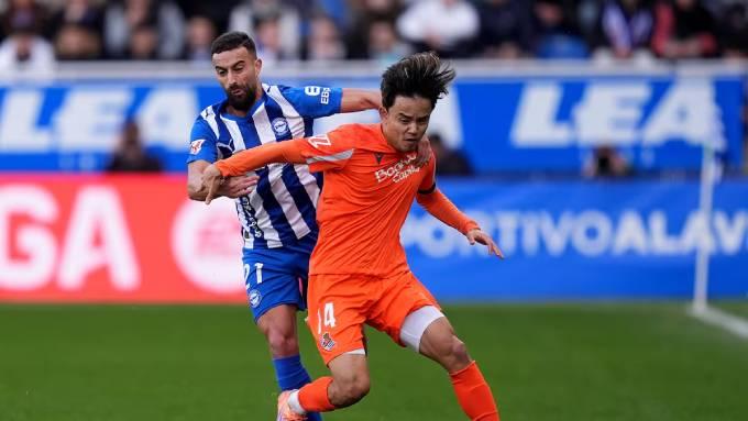 Phong độ tụt dốc của Take Kubo khiến Real Sociedad lao đao